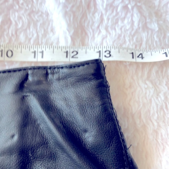SZ 8  ALL LEATHER SKIRT LEATHER BLACK - Picture 3 of 5